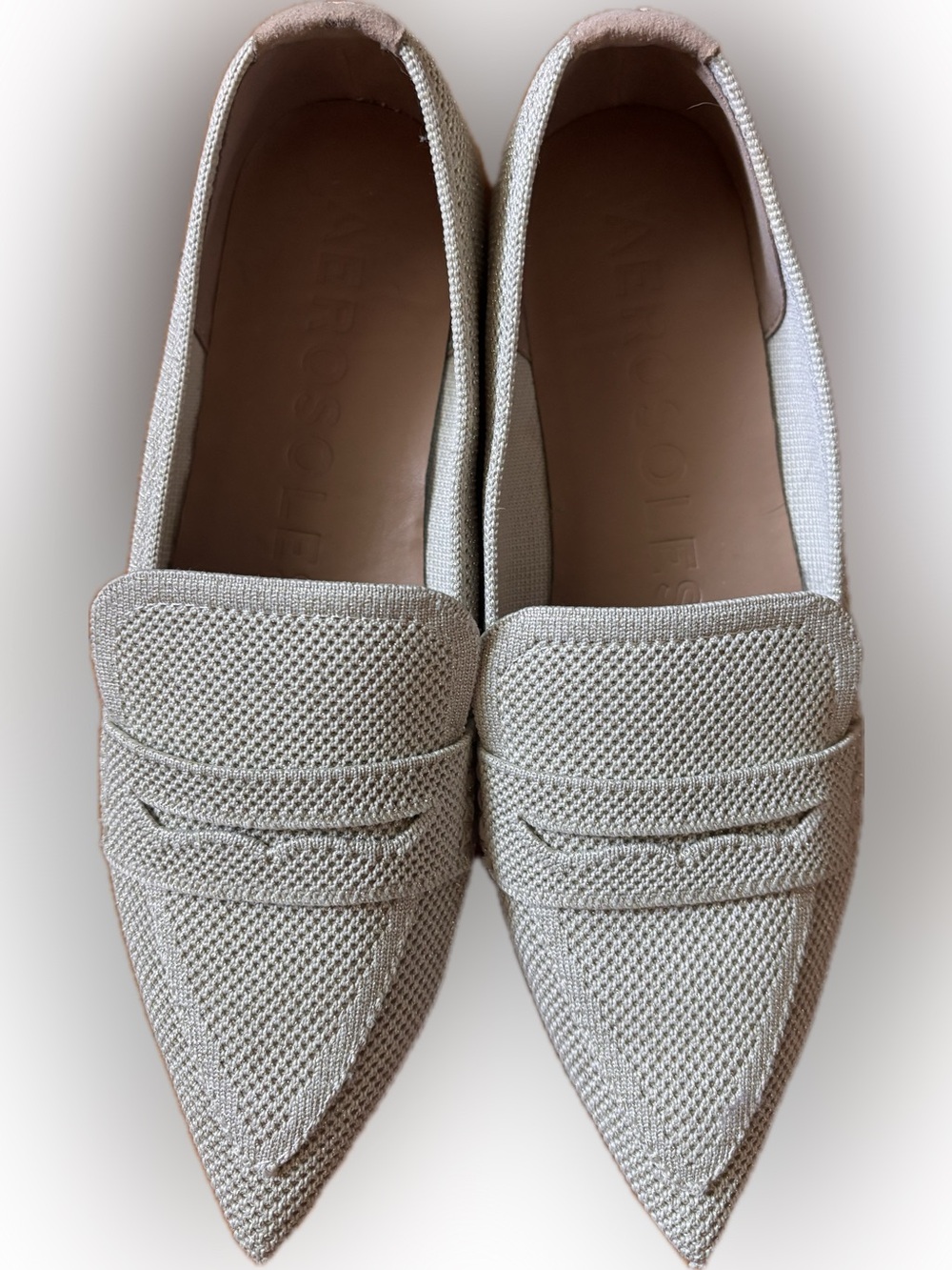 Aerosoles Women's Cream Knit Pointed-Toe Loafers
